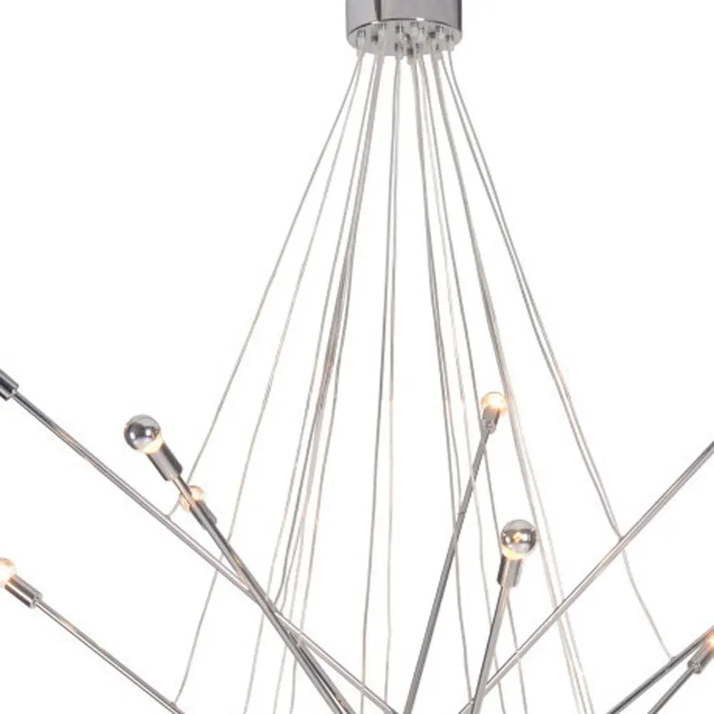 Silver Multi Light Metal Dimmable Chandelier HomeRoots