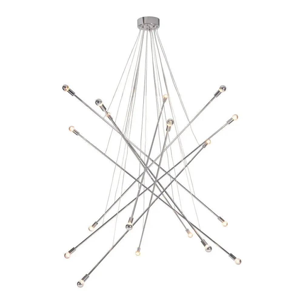 Silver Multi Light Metal Dimmable Chandelier HomeRoots