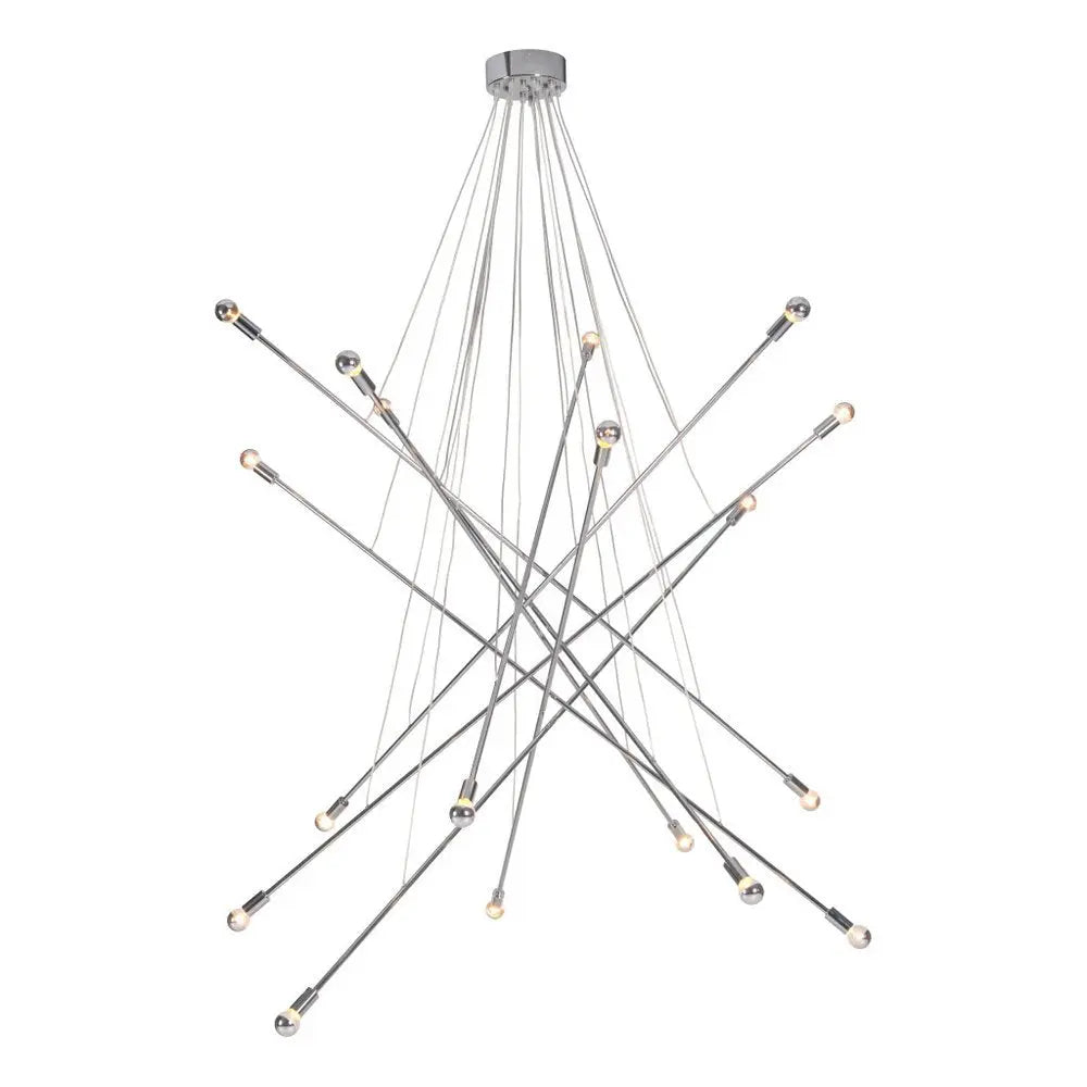 Silver Multi Light Metal Dimmable Chandelier HomeRoots