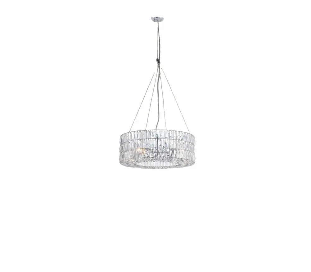 Silver Lantern Metal Chandelier With Silver Shades HomeRoots