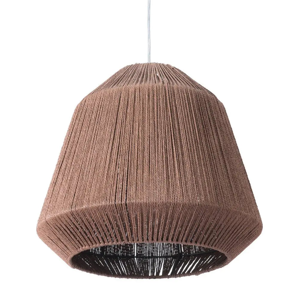 Brown Woven Paper String Hanging Pendent Lamp HomeRoots