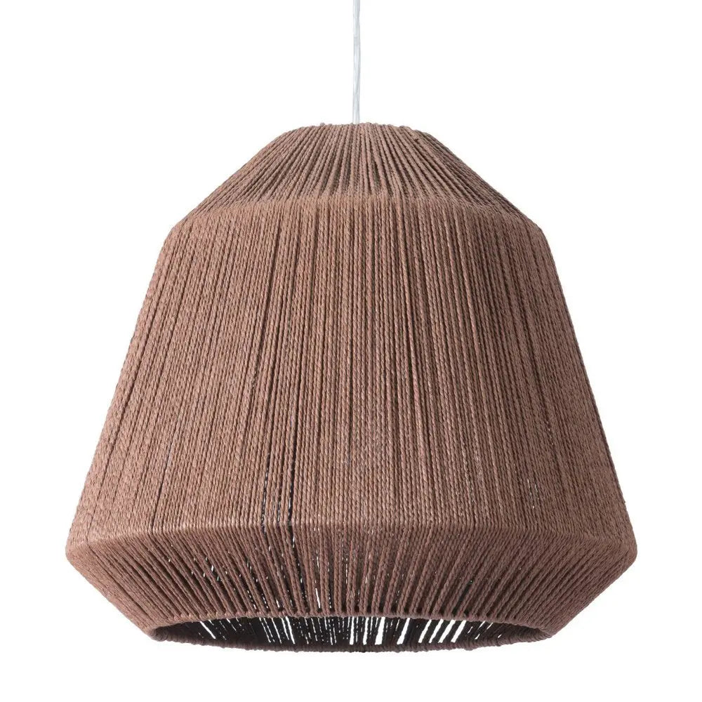 Brown Woven Paper String Hanging Pendent Lamp HomeRoots