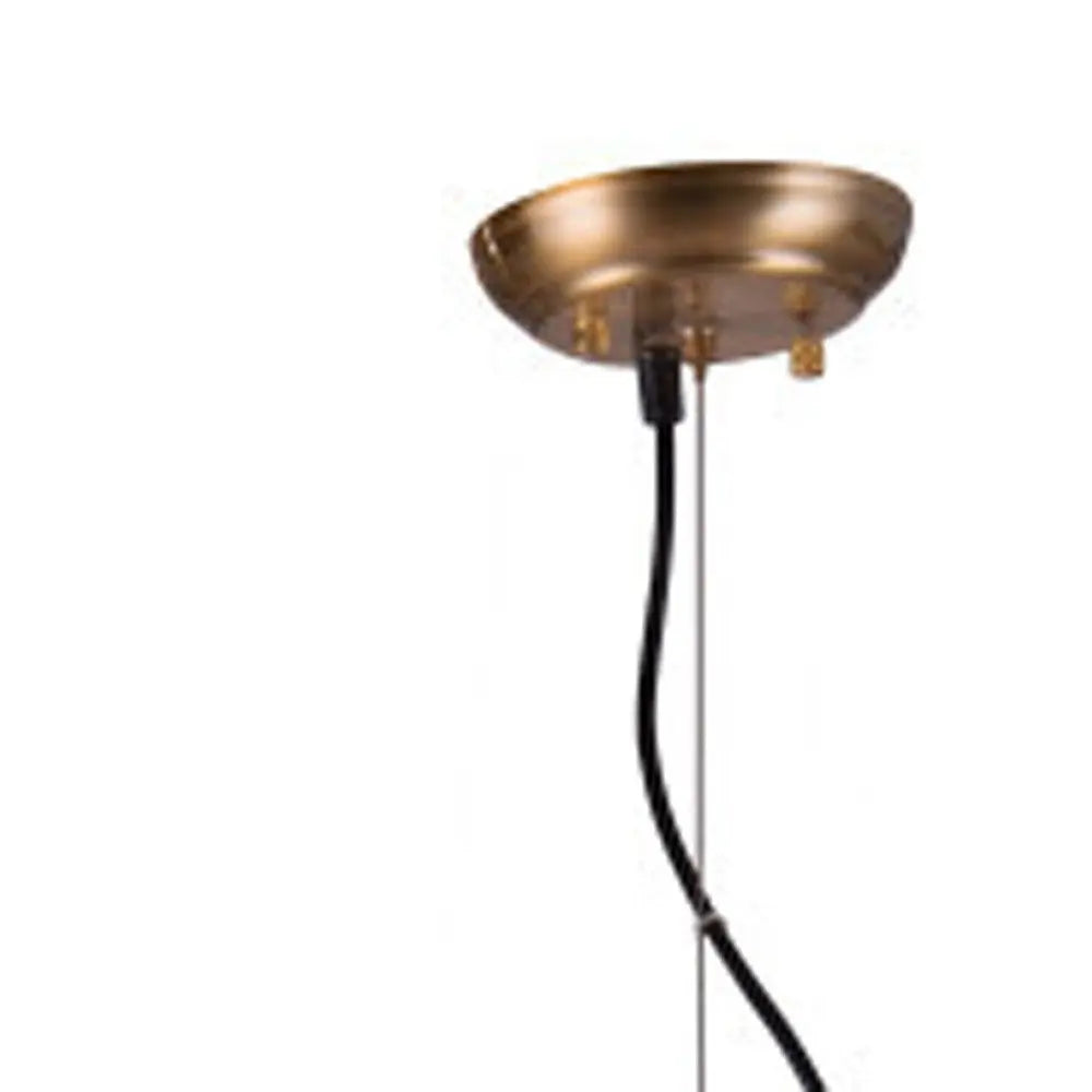 Gold Shaded Four Light Metal Dimmable Ceiling Light With Clear Shades HomeRoots
