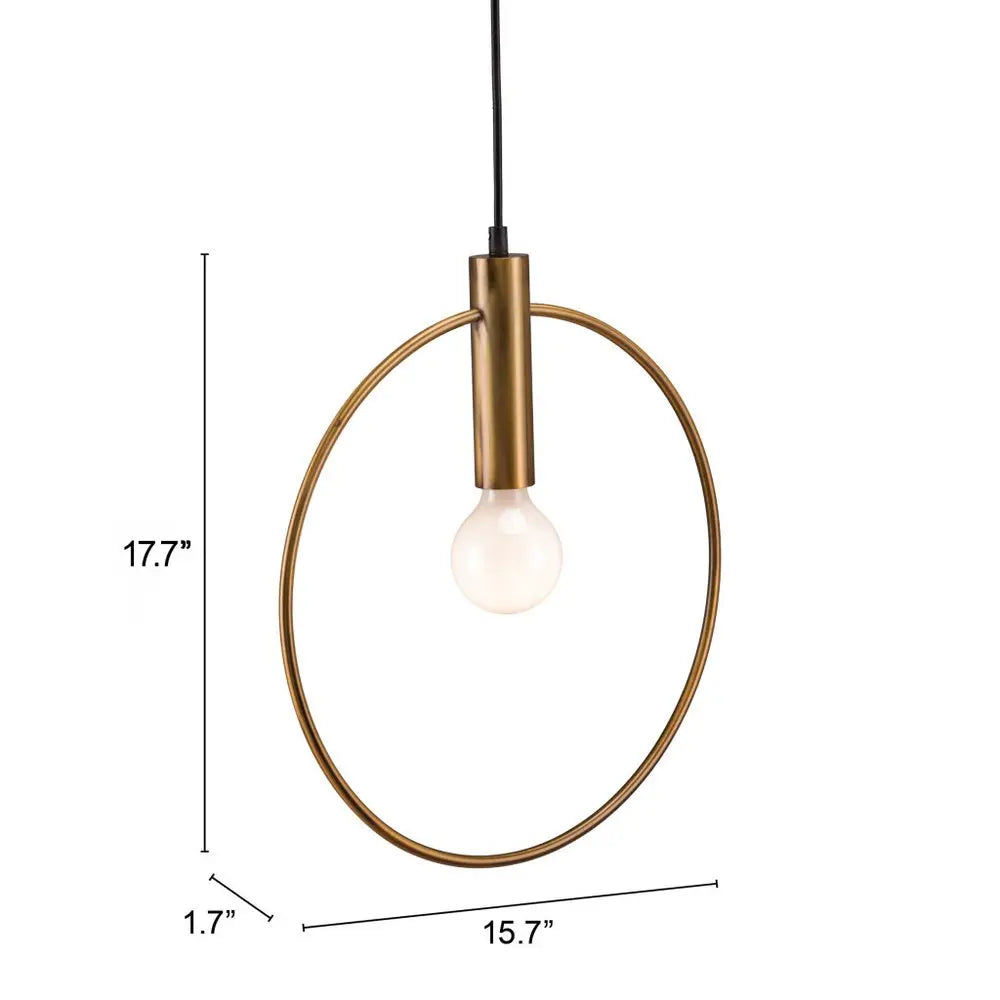 Gold Ring Metal Dimmable Chandelier HomeRoots