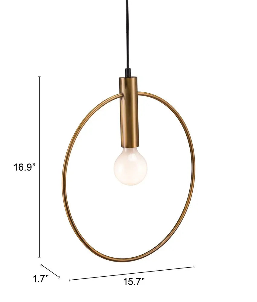 Gold Ring Metal Dimmable Chandelier HomeRoots