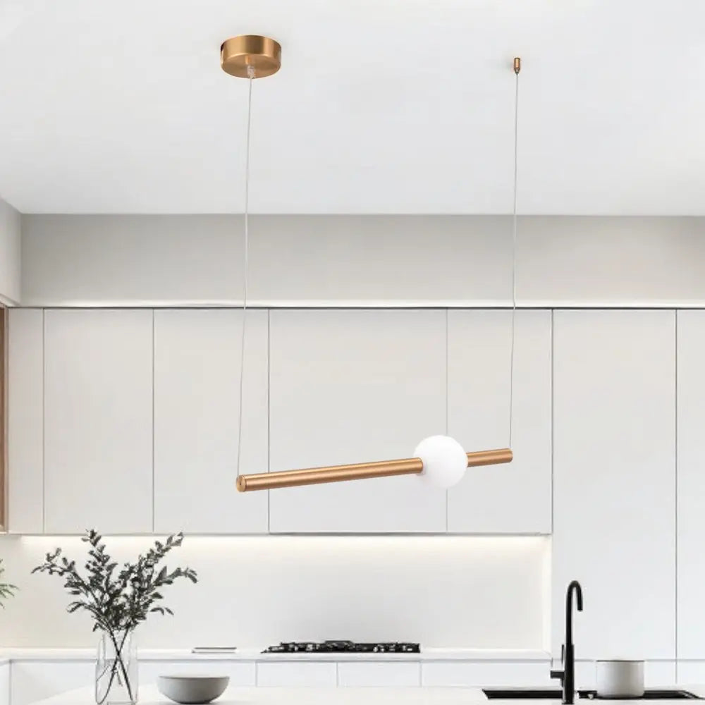 Gold And White Kitchen Island Metal LED Chandelier HomeRoots