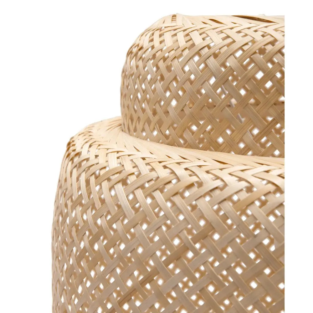 Natural Boho Weave Ceiling Lamp HomeRoots