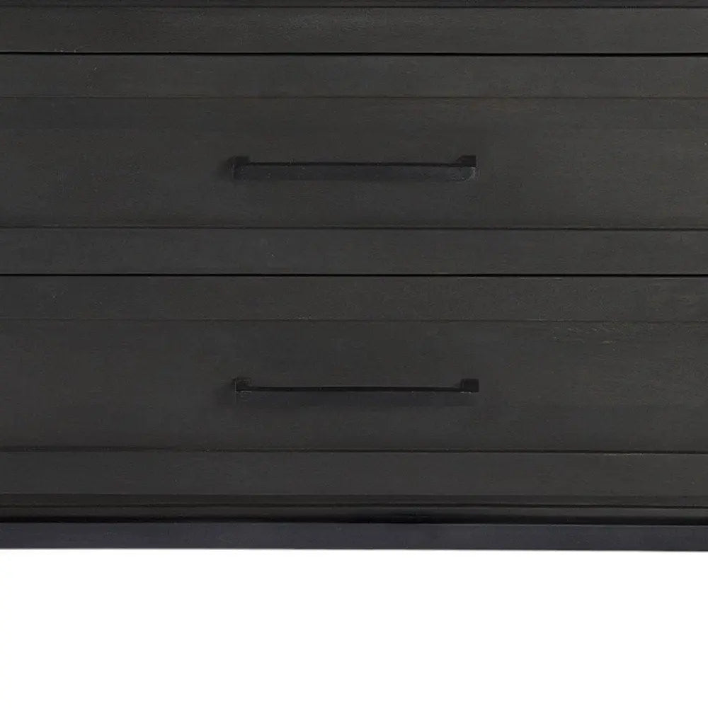 36" Black And White Solid Wood And Marble Three Drawer Dresser HomeRoots