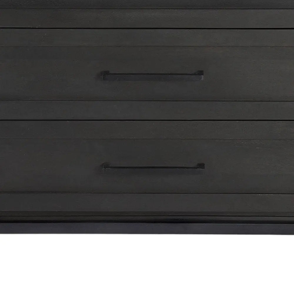 36" Black And White Solid Wood And Marble Three Drawer Dresser HomeRoots