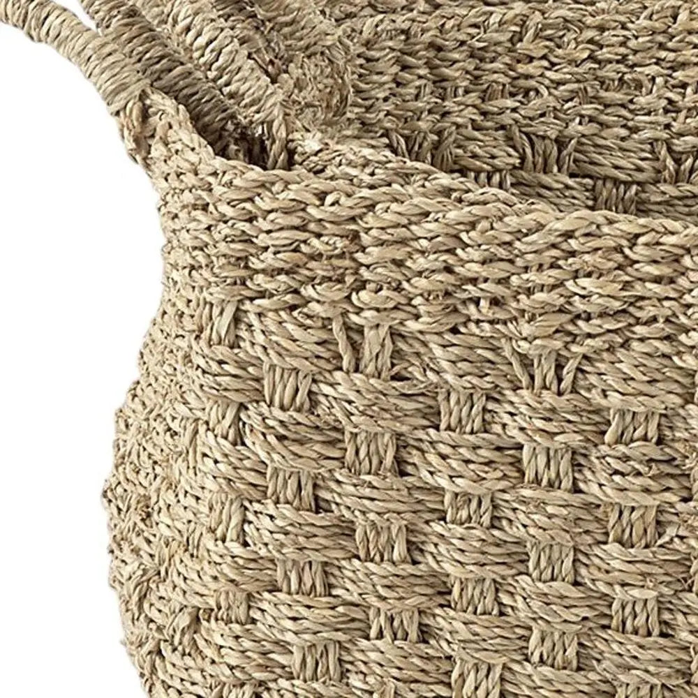 Set of Three Natural Wicker Basket HomeRoots