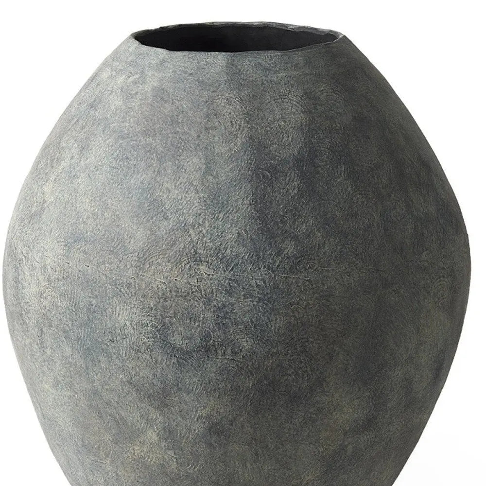 28" Gray Cylinder Ceramic Floor Vase HomeRoots
