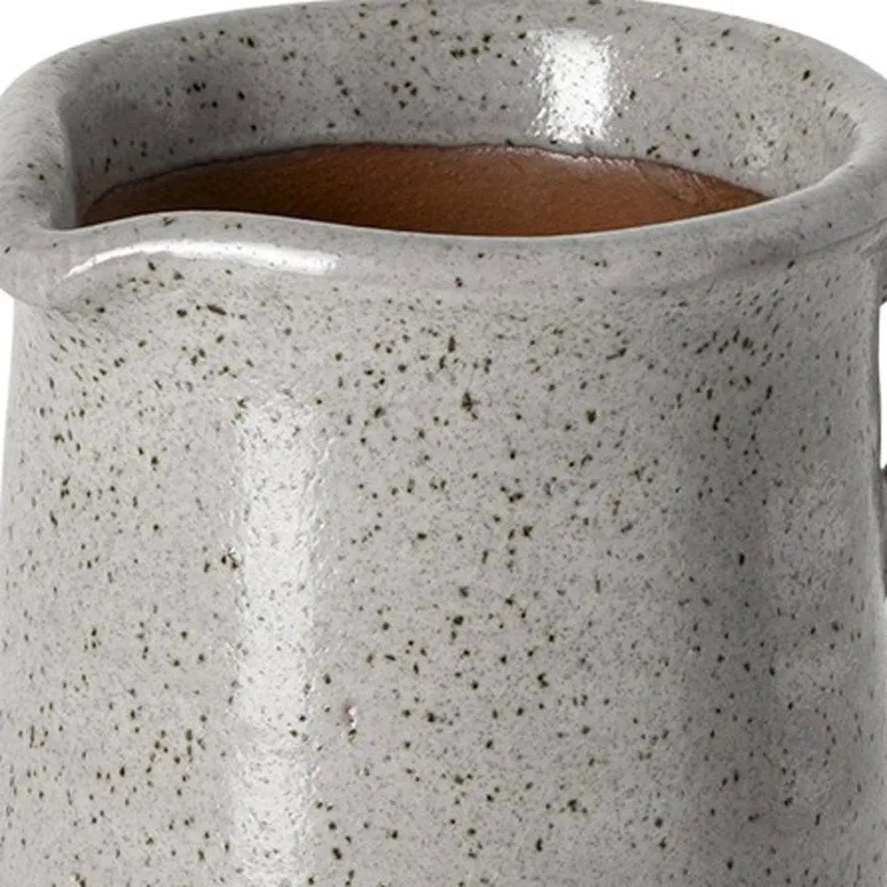 9" Gray Cylinder Ceramic Urns Jars HomeRoots