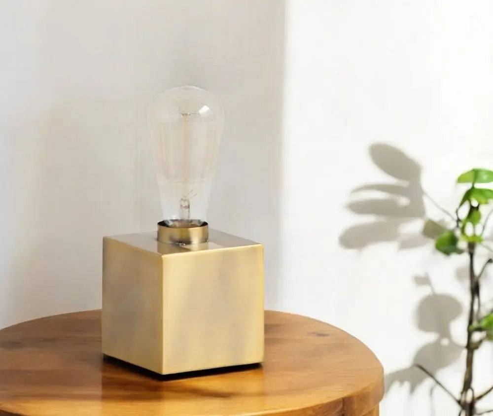 5" Gold Lamp Base LED With Clear Shade HomeRoots