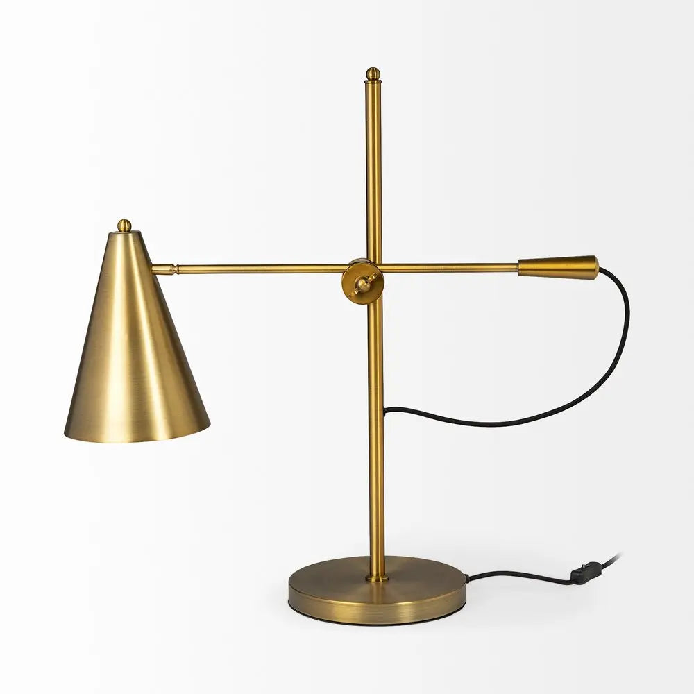 26" Gold Lamp Base LED With Gold Shade HomeRoots