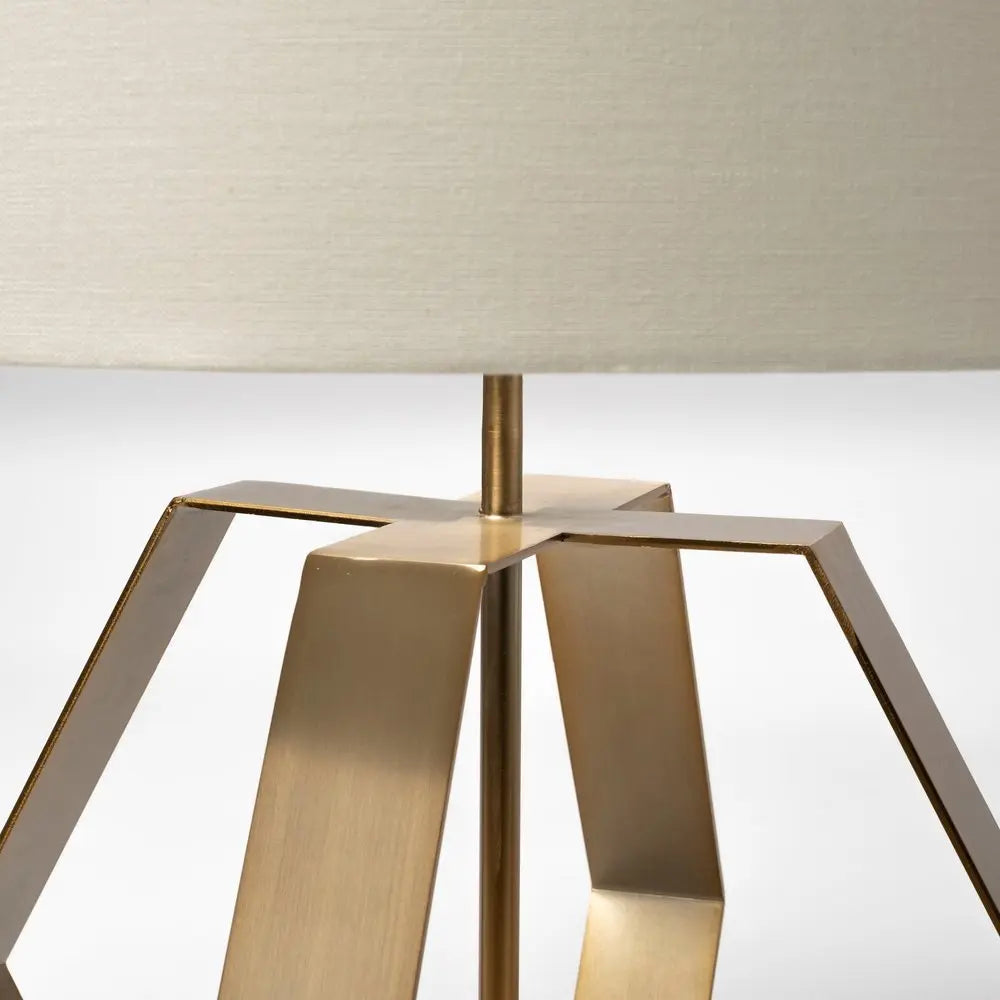 Gold Geometric Design Table Lamp HomeRoots