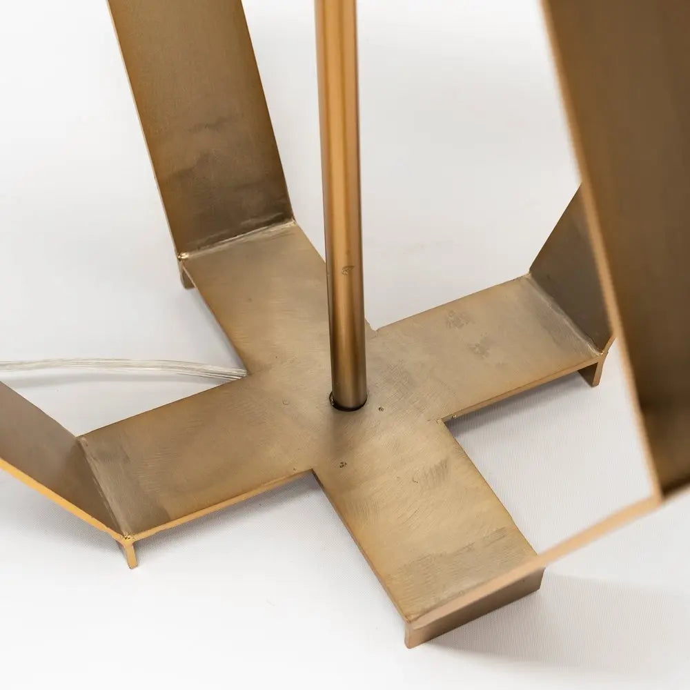 Gold Geometric Design Table Lamp HomeRoots