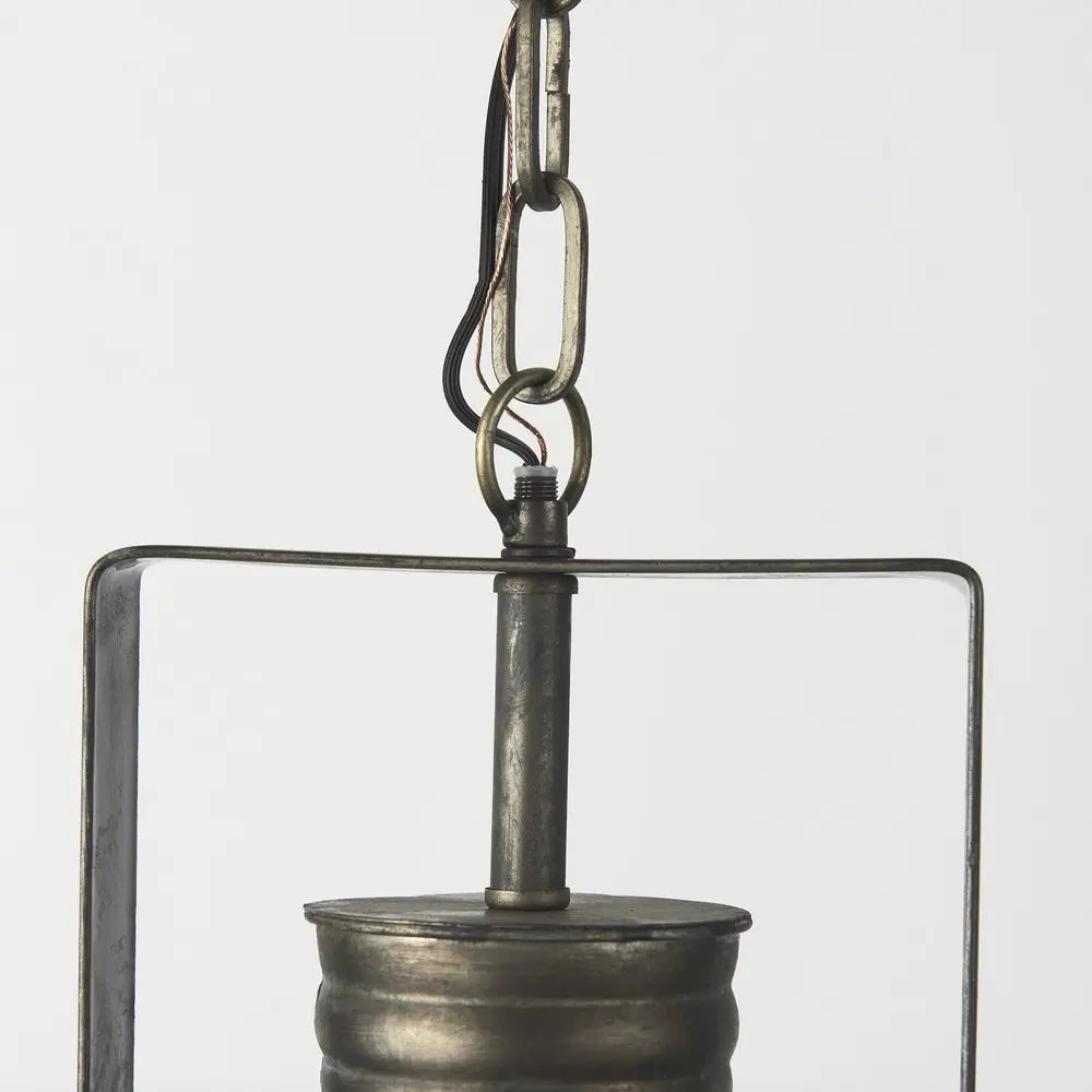 Industrial Caged Black Metal Hanging Light HomeRoots