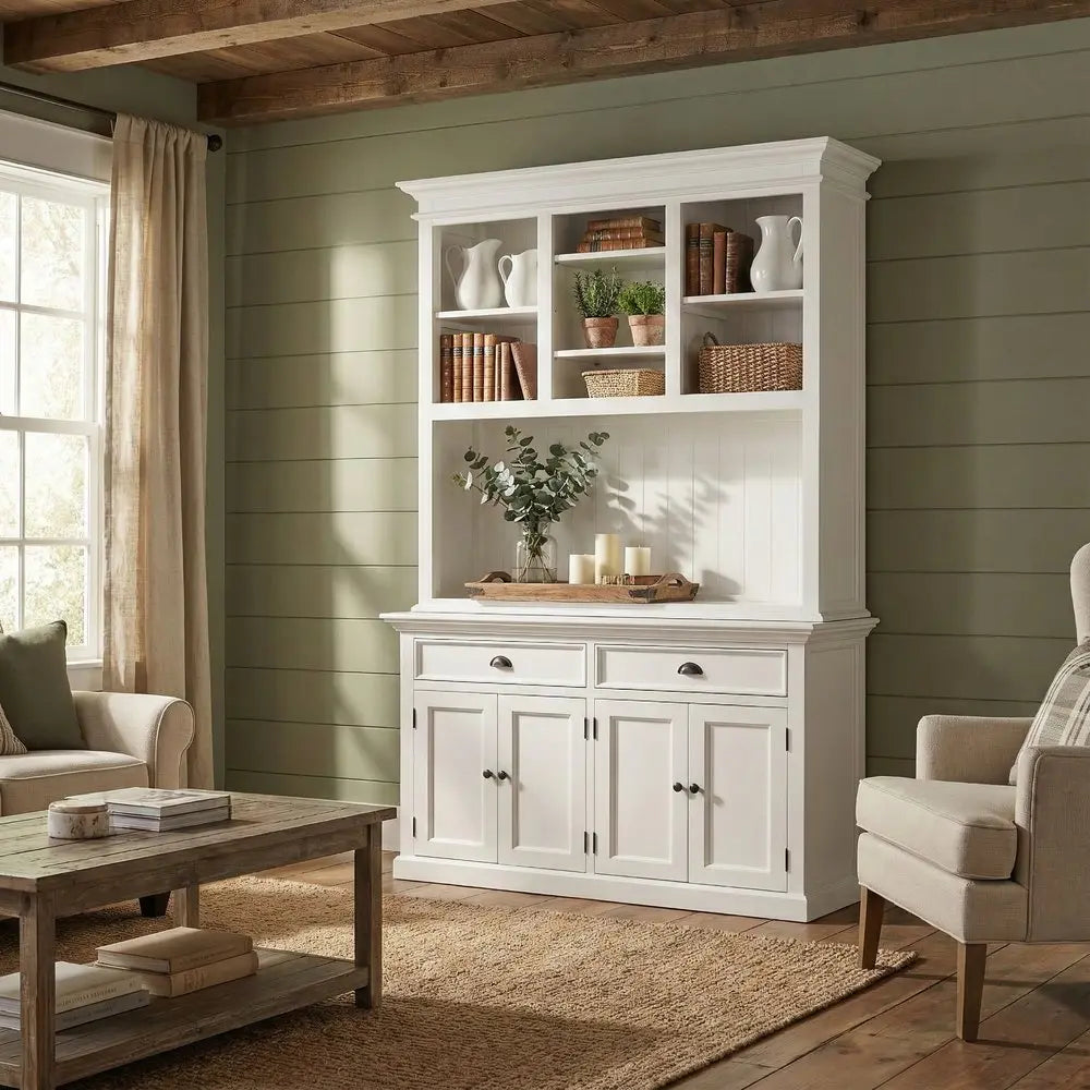 White Solid Wood Adjustable Two Tier Bookcase HomeRoots