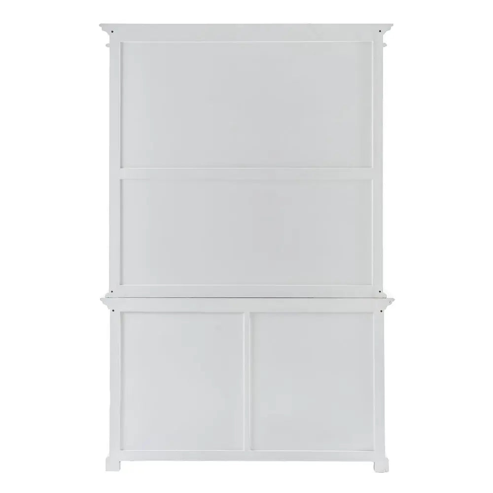 White Solid Wood Adjustable Two Tier Bookcase HomeRoots