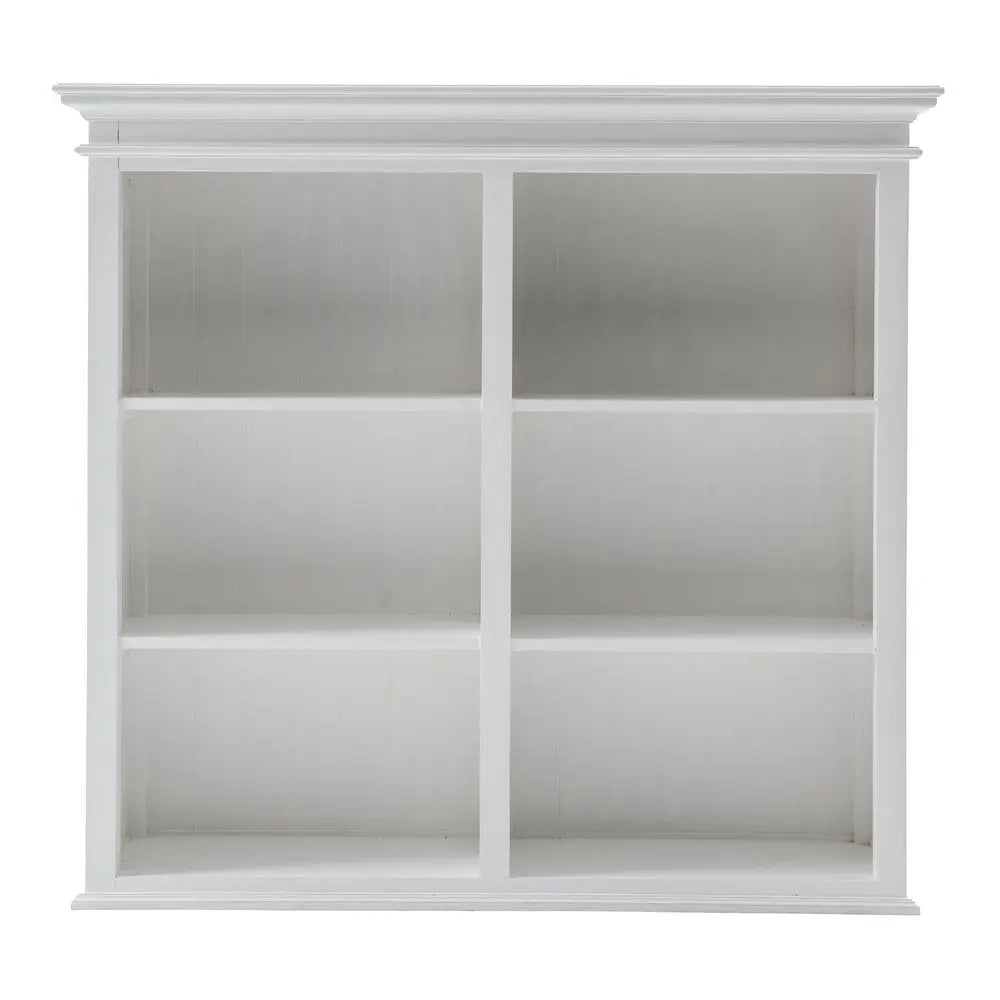 87" White Solid Wood Adjustable Four Tier Bookcase HomeRoots