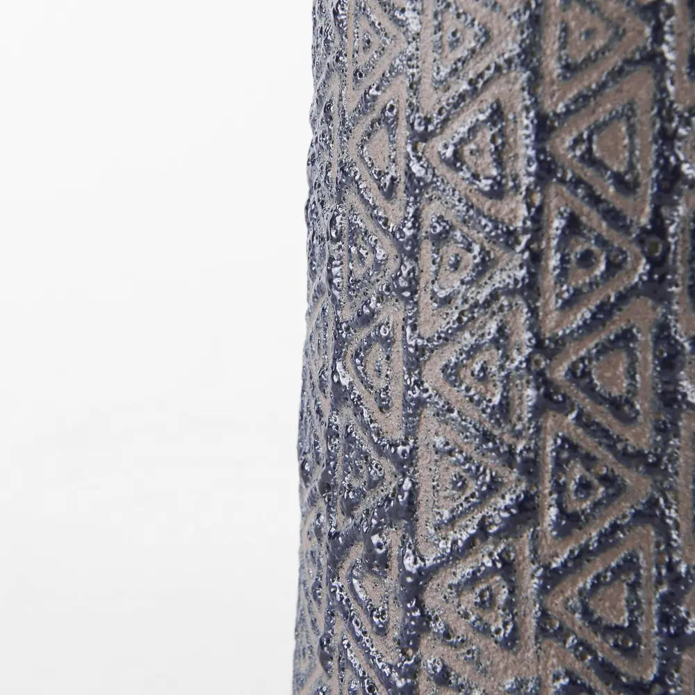 7" Brown Abstract Cylinder Ceramic Table Vase HomeRoots