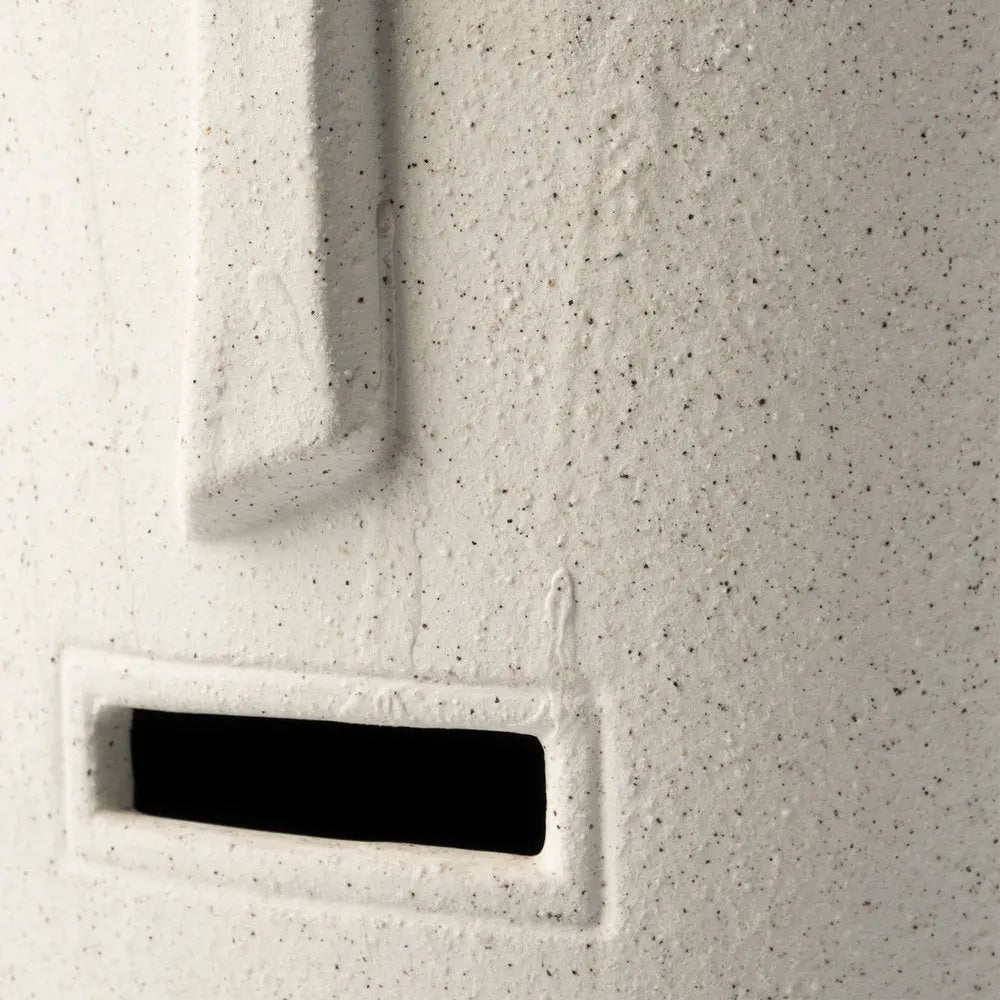 14" White Abstract Cylinder Ceramic Table Vase HomeRoots