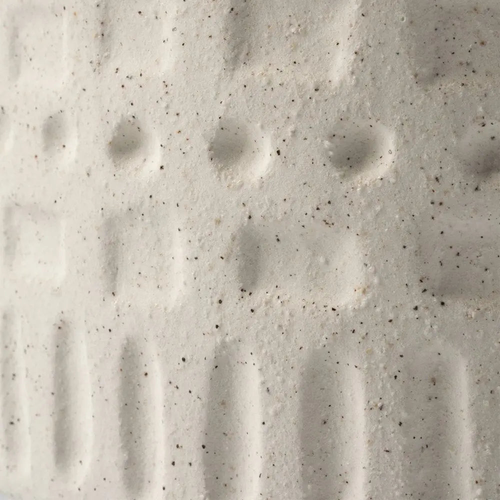 14" White Abstract Cylinder Ceramic Table Vase HomeRoots