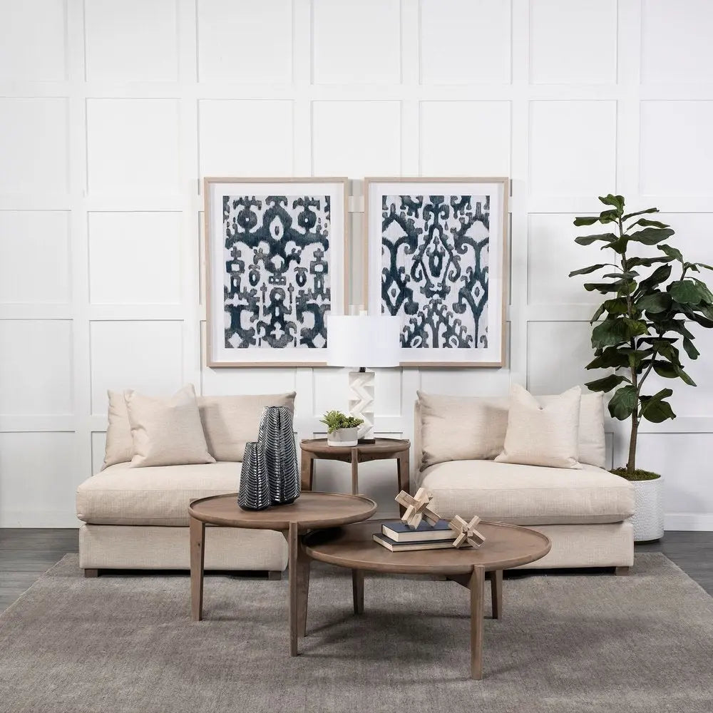 16" Navy Blue And White Abstract Ceramic Table Vase HomeRoots