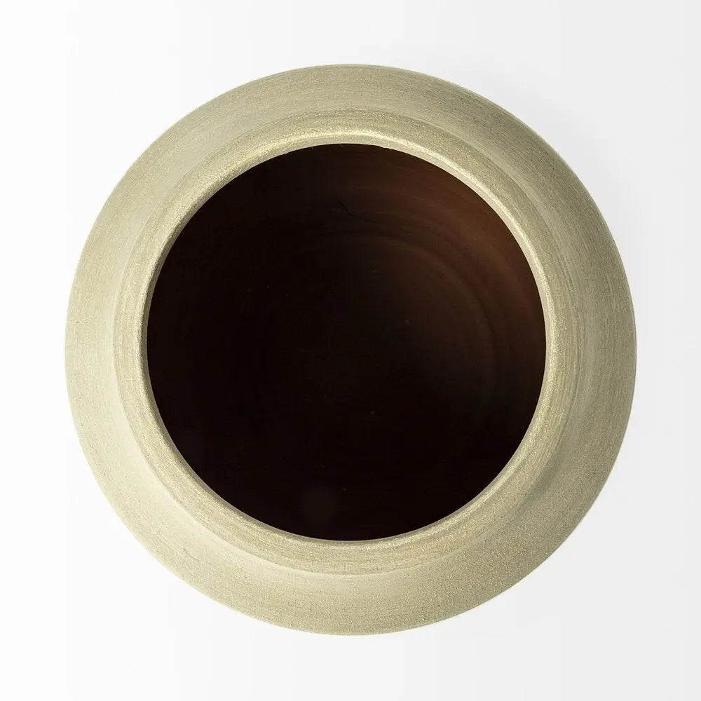 10" Blue Sand And White Abstract Cylinder Ceramic Table Vase HomeRoots