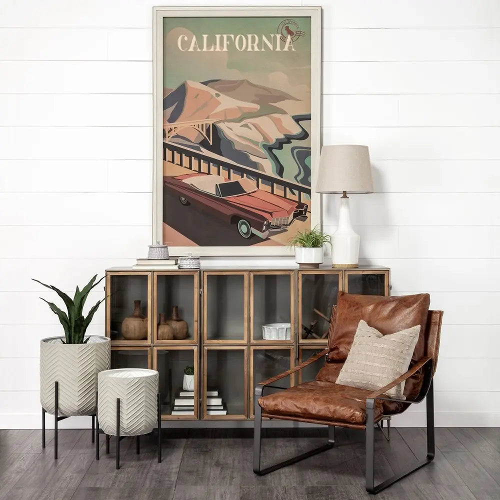 8" Brown Abstract Cylinder Solid Wood Table Vase HomeRoots