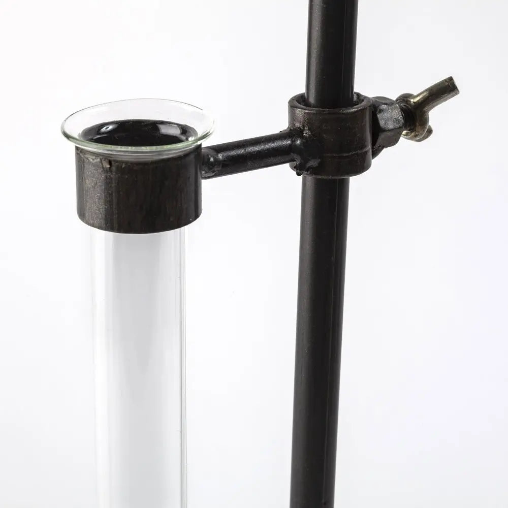 Set of Two Dark Brown Abstract Metal Cylinder Table Vases HomeRoots