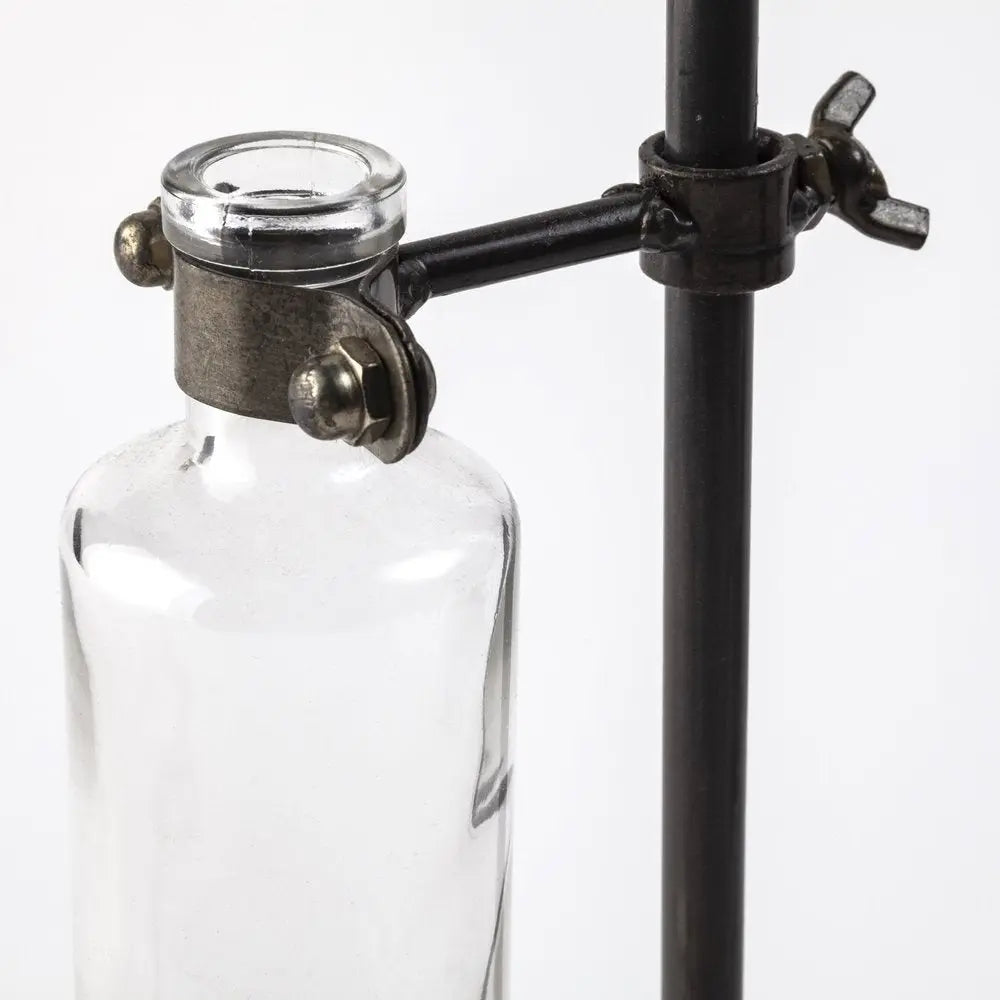 Set of Two Dark Brown Abstract Metal Cylinder Table Vases HomeRoots