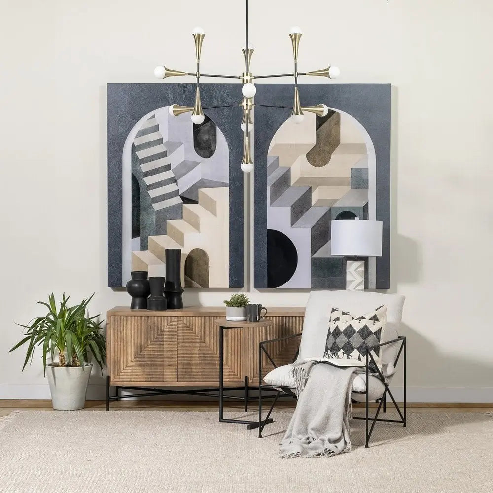 9" Black Abstract Cylinder Ceramic Table Vase HomeRoots