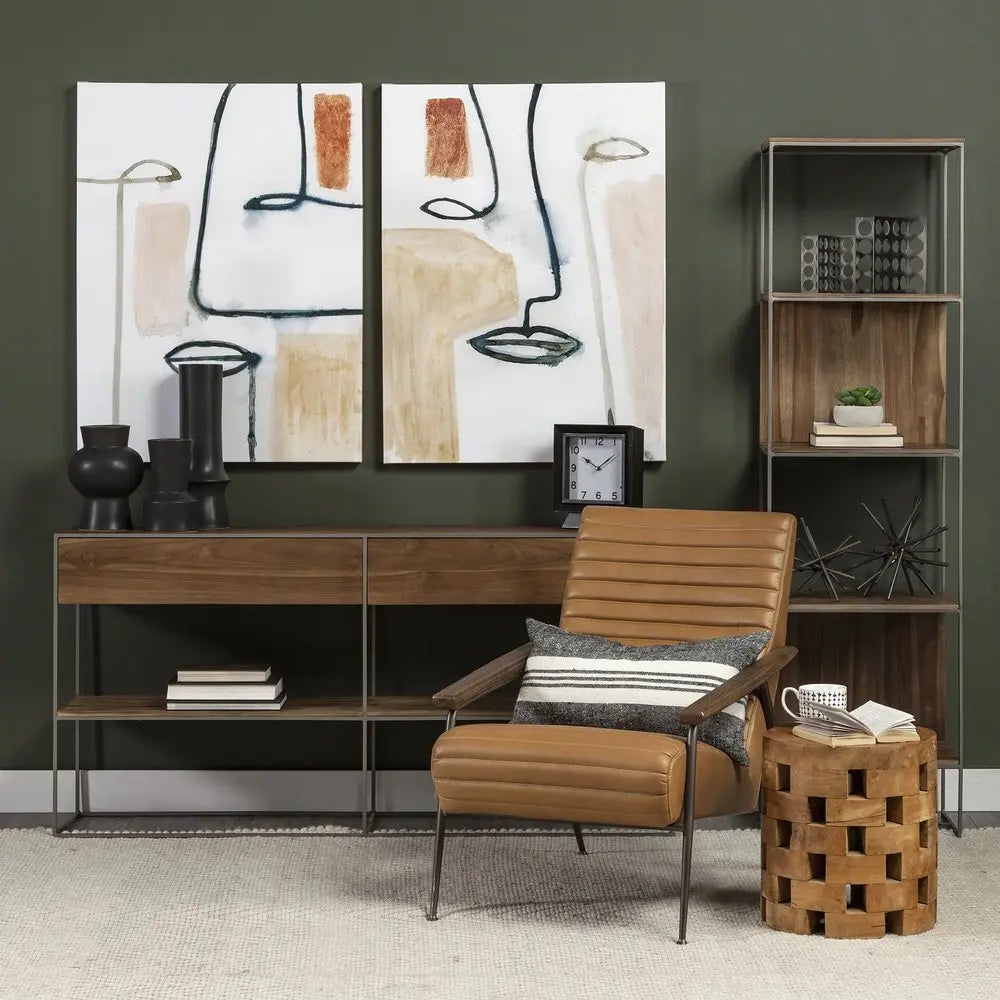 11" Black Abstract Cylinder Ceramic Table Vase HomeRoots