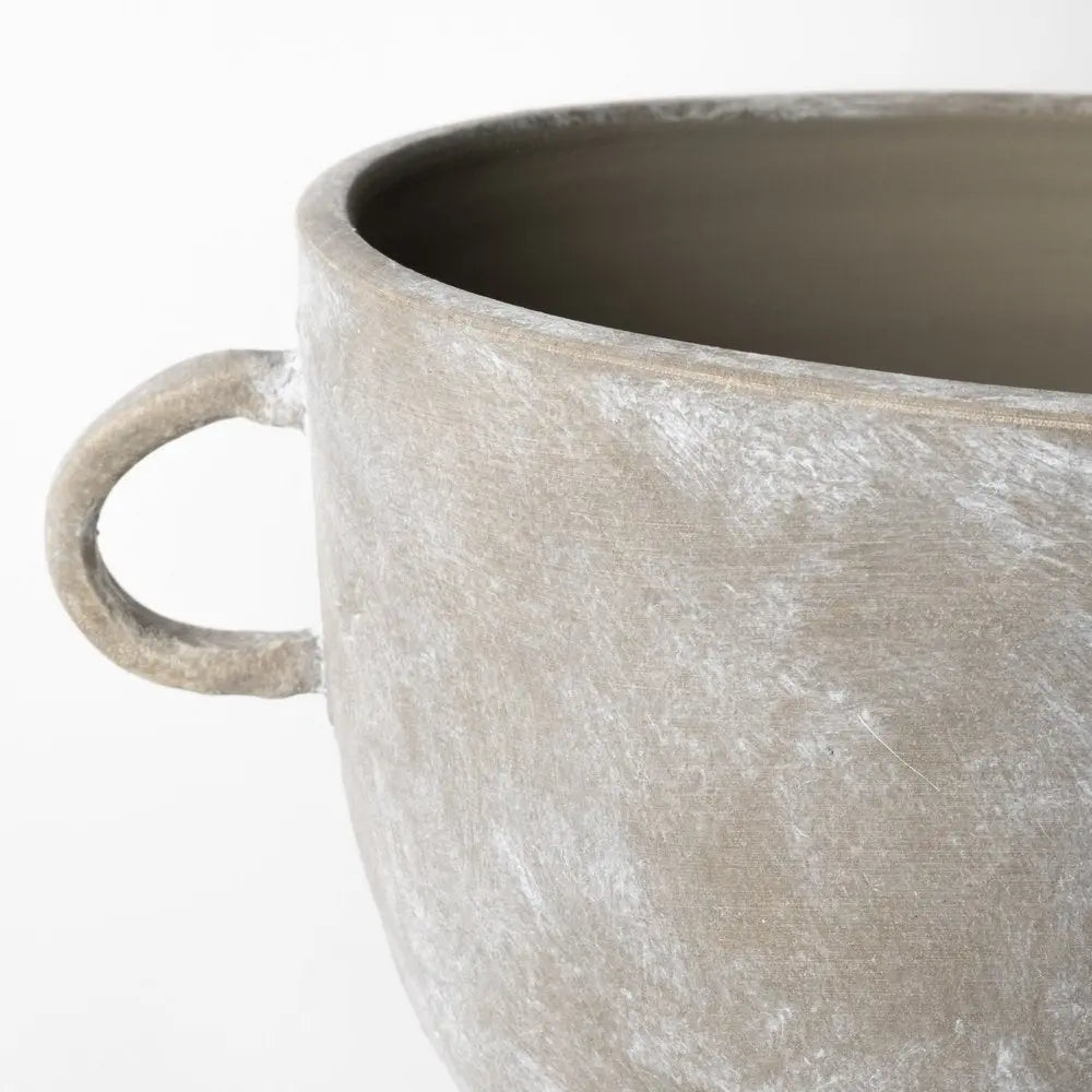 10" Brown Abstract Cylinder Ceramic Table Vase HomeRoots