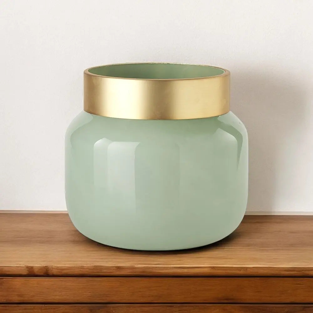 10" Green Abstract Cylinder Crystal Glass Table Vase HomeRoots