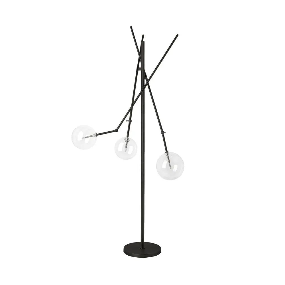 84" Black LED Floor Lamp With White HomeRoots