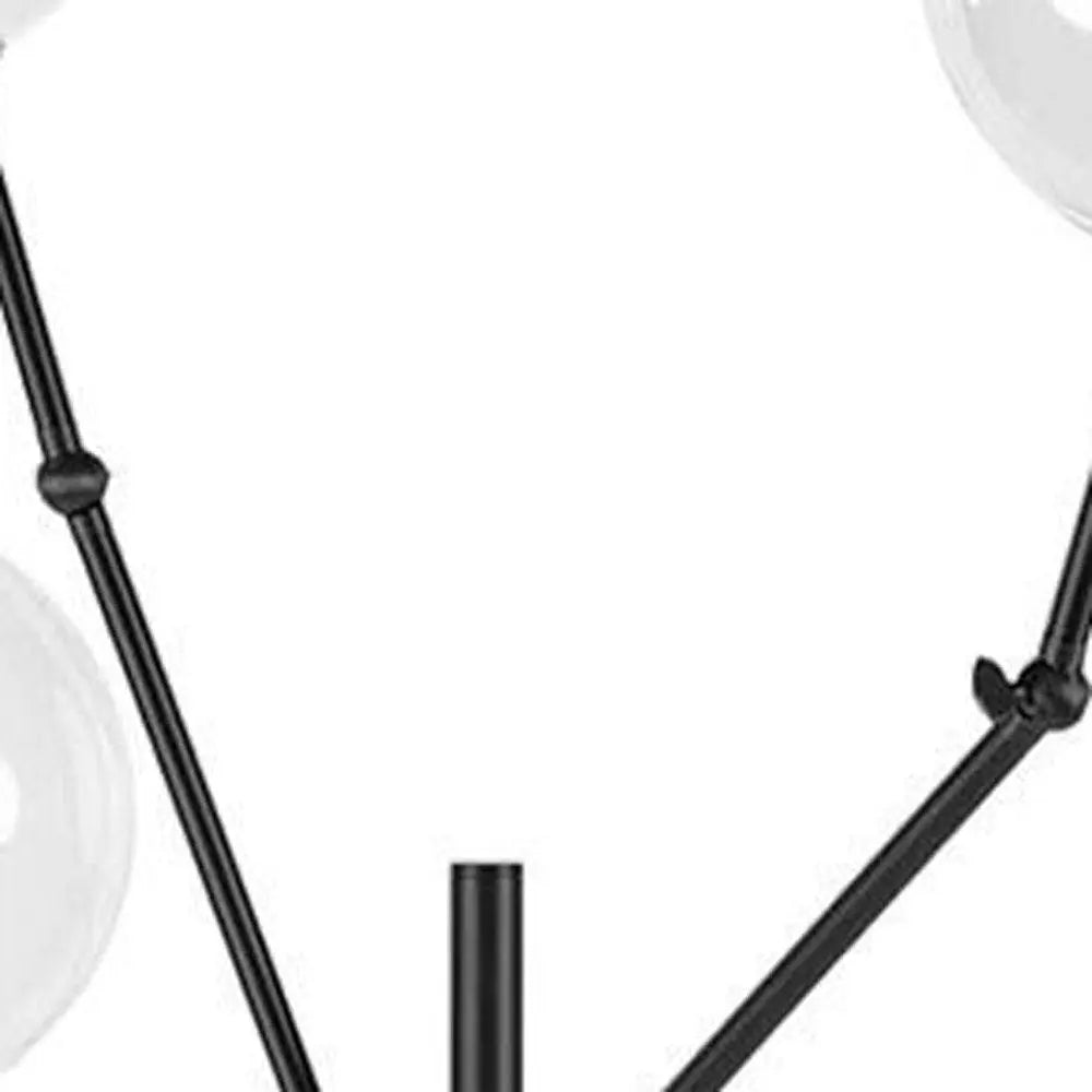 84" Black LED Floor Lamp With White HomeRoots