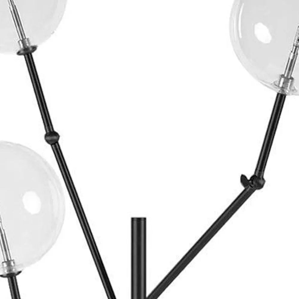 84" Black LED Floor Lamp With White HomeRoots