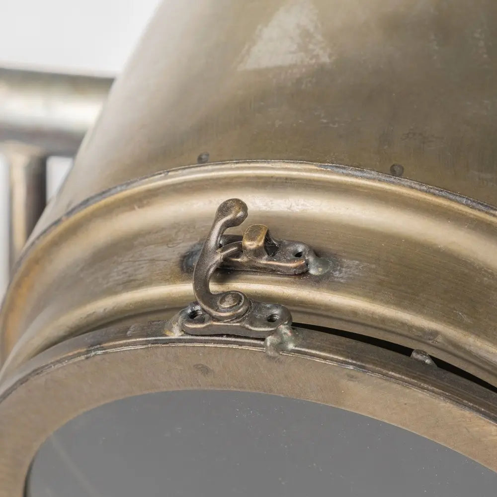 61" Antiqued Gold LED Movie Set Floor Lamp With Gold Metal Shade HomeRoots