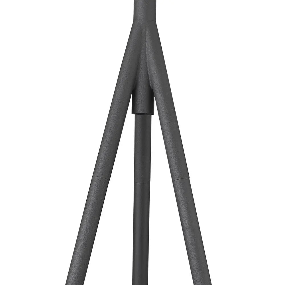 61" Tripod Floor Lamp With Gray Metal Cone Shade HomeRoots