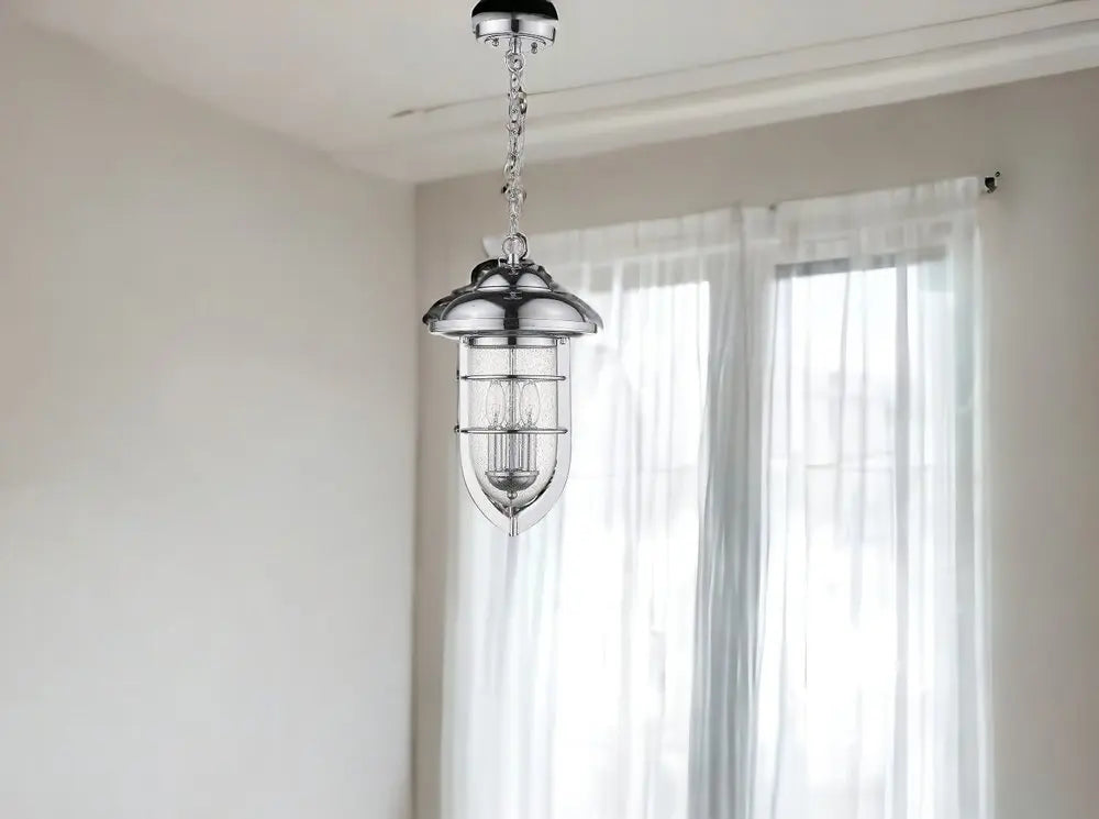 Dylan 3-Light Chrome Hanging Lantern HomeRoots