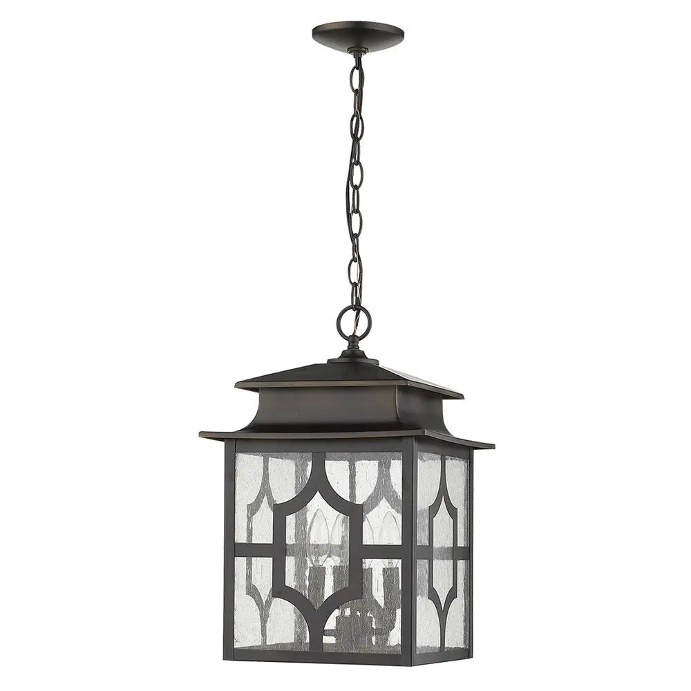 Calvert 4-Light Oil-Rubbed Bronze Hanging Lantern HomeRoots