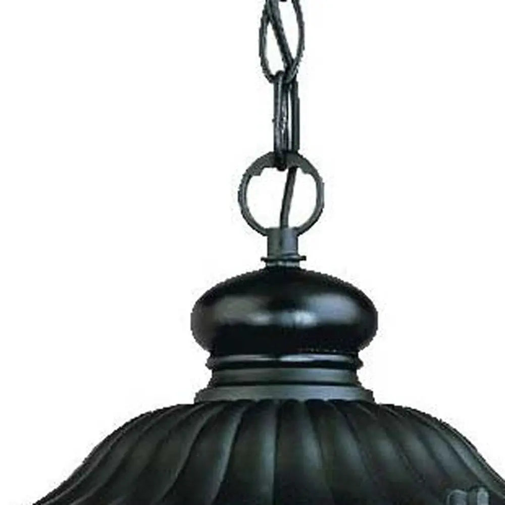 Naples 1-Light Matte Black Hanging Light HomeRoots
