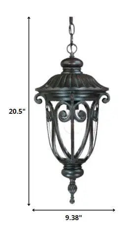 Naples 1-Light Marbelized Mahogany Hanging Light HomeRoots