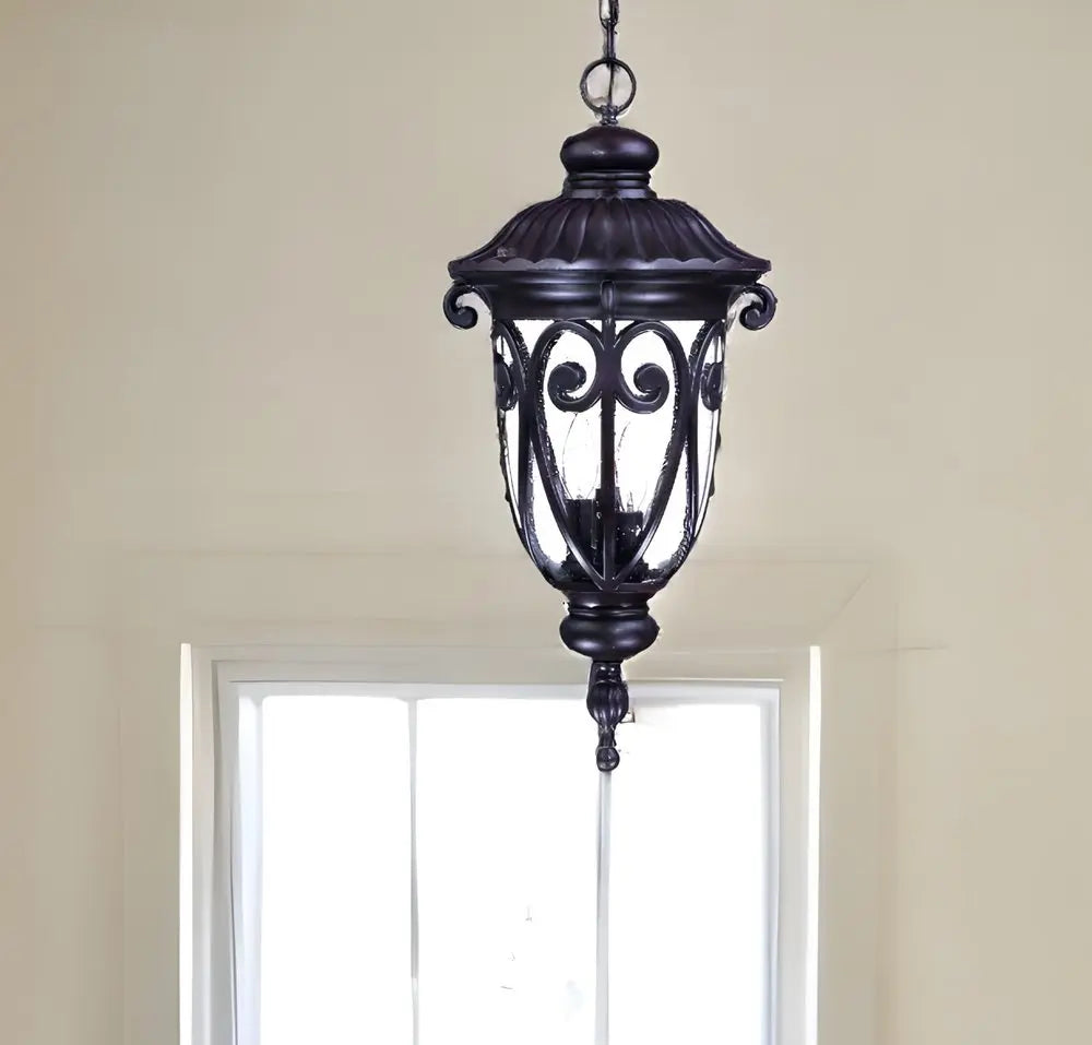 Naples 3-Light Marbelized Mahogany Hanging Light HomeRoots
