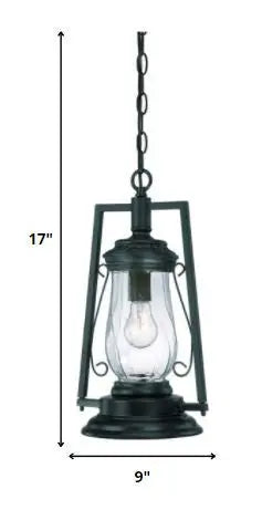 Matte Black Oil Lamp Hanging Light HomeRoots