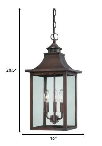 St. Charles 3-Light Acopper Patina Hanging Light HomeRoots