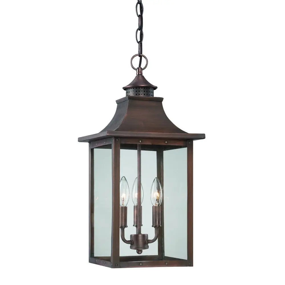 St. Charles 3-Light Acopper Patina Hanging Light HomeRoots