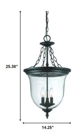 Belle 3-Light Matte black Hanging light HomeRoots